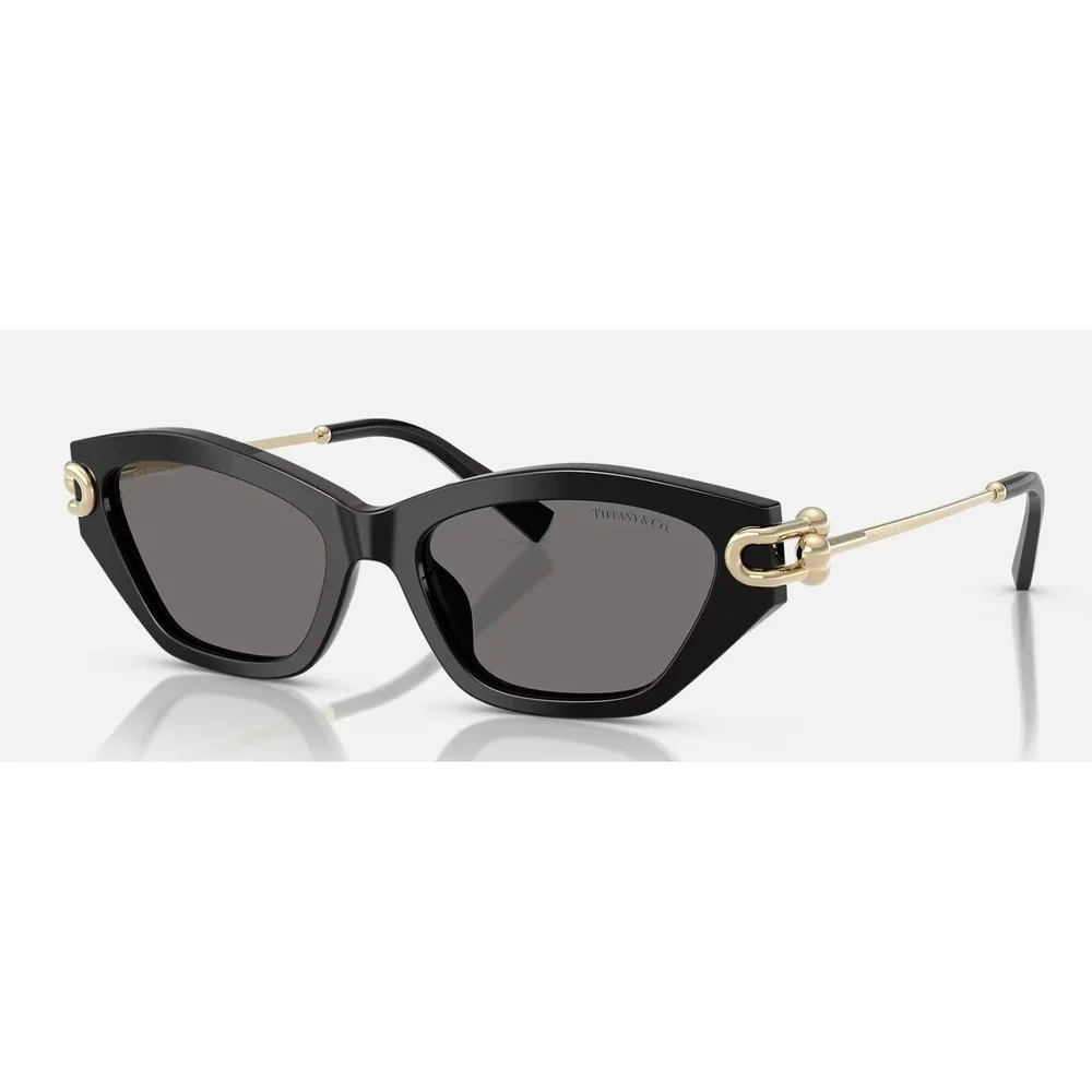 Tiffany & Co Sunglasses TF4231U Black Cat Eye Polarized Grey Lens NWT MSRP $513